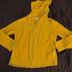 Chico's Vibrant Yellow Hooded Cardigan